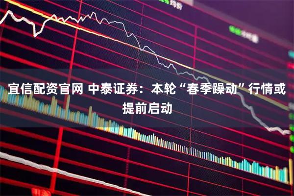 宜信配资官网 中泰证券：本轮“春季躁动”行情或提前启动